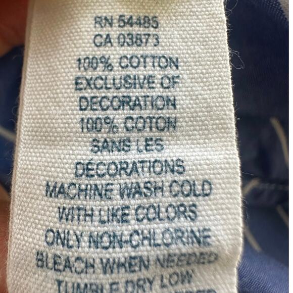 American Eagle Vintage Fit Blue Stripe Button Down Shirt XXL - Picture 5 of 5